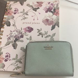 Kate Spade Mint-green Wallet w/ money pouch inside